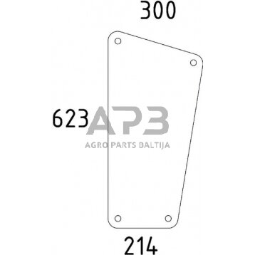 Priekinis kabinos stiklas apatinis 04340331N Priekinis kabinos stiklas apatinis 04340331N