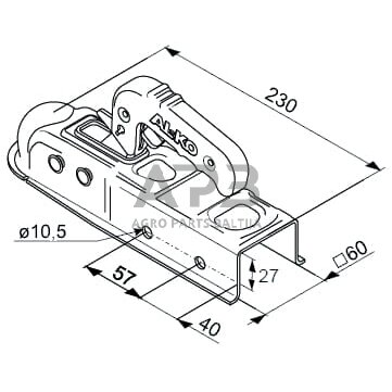 Priekabos sukabinimo spyna AL-KO AK 7 V Plus – 6, 1224342 2 Priekabos sukabinimo spyna AL-KO AK 7 V Plus – 6, 1224342 2
