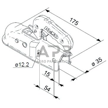 Priekabos sukabinimo spyna AL-KO AK 7 V PLUS-35, 1367022 1 Priekabos sukabinimo spyna AL-KO AK 7 V PLUS-35, 1367022 1
