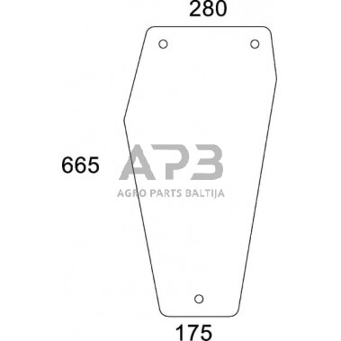 Priekinis kabinos stiklas apatinis 04351733N Priekinis kabinos stiklas apatinis 04351733N