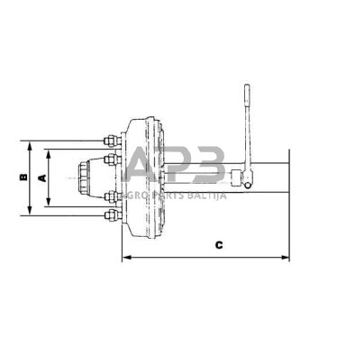 Priekabos ašis ADR 1253A70MA6FC1600 Priekabos ašis ADR 1253A70MA6FC1600