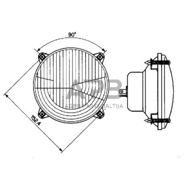 Priekinis žibintas montuojamas Halogenas Ø142.5mm, Cobo 05428000