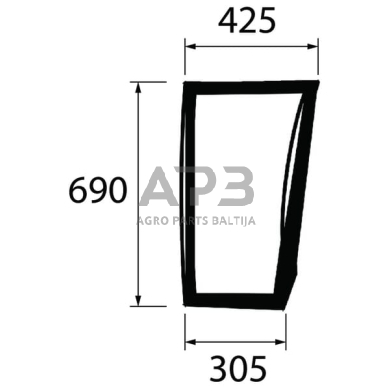 Priekinis kabinos stiklas apatinis 00121434010N Priekinis kabinos stiklas apatinis 00121434010N