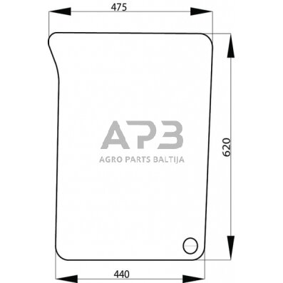 Priekinis kabinos stiklas apatinis, kairės pusės L171331N Priekinis kabinos stiklas apatinis, kairės pusės L171331N