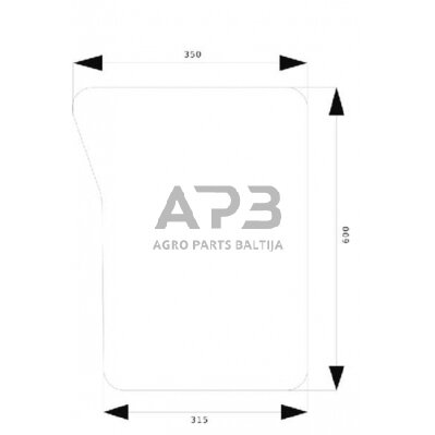 Priekinis kabinos stiklas apatinis R199280N Priekinis kabinos stiklas apatinis R199280N