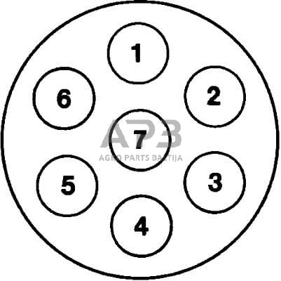 Priekabos rozetė 7 kontaktų Hella 8JB003834021 2 Priekabos rozetė 7 kontaktų Hella 8JB003834021 2