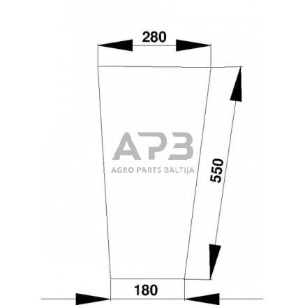 Priekinis kabinos stiklas apatinis D4002