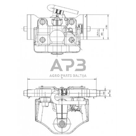 Priekabos prikabinimas su rutuliur 330mm Rockinger ROE74L04440 2