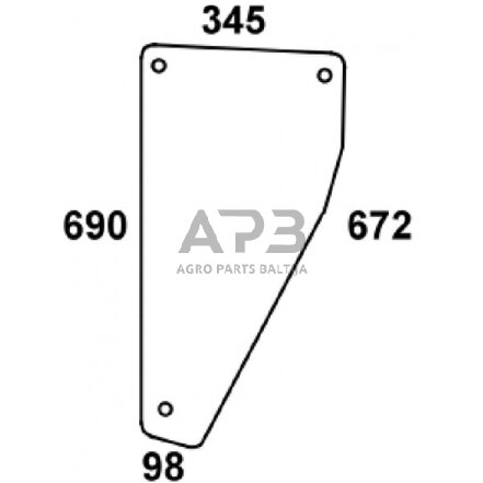 Priekinis kabinos stiklas apatinis 04337768N Priekinis kabinos stiklas apatinis 04337768N