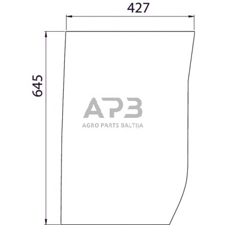 Priekinis kabinos stiklas apatinis LH 87304261N Priekinis kabinos stiklas apatinis LH 87304261N