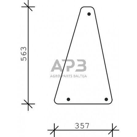 Priekinis kabinos stiklas apatinis SDF 04332557 Priekinis kabinos stiklas apatinis SDF 04332557