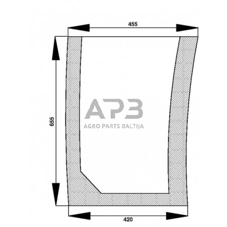 Priekinis kabinos stiklas apatinis D3406665 Priekinis kabinos stiklas apatinis D3406665