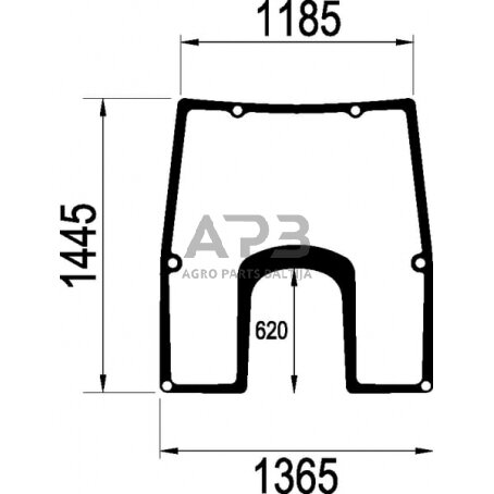 Priekinis kabinos stiklas L166875N Priekinis kabinos stiklas L166875N