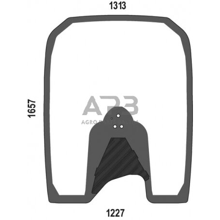 Priekinis kabinos stiklas viršutinis H743810110011N 1 Priekinis kabinos stiklas viršutinis H743810110011N 1