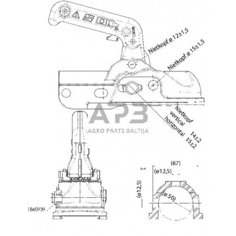 Priekabos sukabinimo spyna Winterhoff 3000 kg 50/51mm 1861337 2 Priekabos sukabinimo spyna Winterhoff 3000 kg 50/51mm 1861337 2