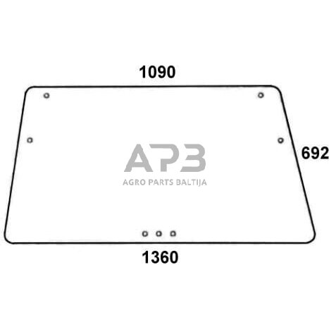 Priekinis kabinos stiklas viršutinis 04363391N Priekinis kabinos stiklas viršutinis 04363391N