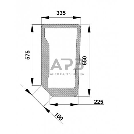 Priekinis kabinos stiklas apatinis D6704 Priekinis kabinos stiklas apatinis D6704