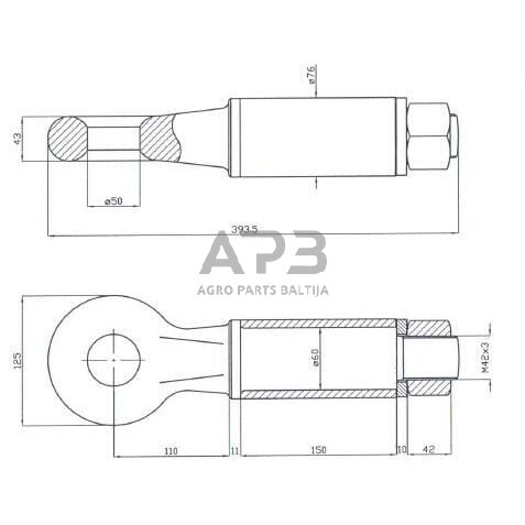 Priekabos sukabinimo kilpa apvali 50mm 30T OTO18974S 1 Priekabos sukabinimo kilpa apvali 50mm 30T OTO18974S 1