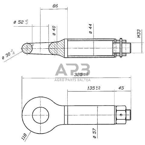 Priekabos sukabinimo kilpa apvali 10 t OTO48 1