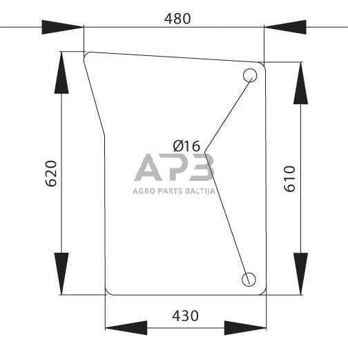 Priekinis kabinos stiklas apatinis L151752N Priekinis kabinos stiklas apatinis L151752N