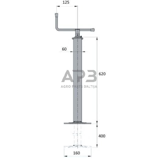 Priekabos atraminė koja AL-KO 1224016 1 Priekabos atraminė koja AL-KO 1224016 1