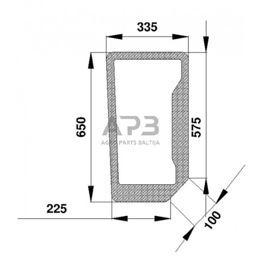 Priekinis kabinos stiklas apatinis D6703 Priekinis kabinos stiklas apatinis D6703