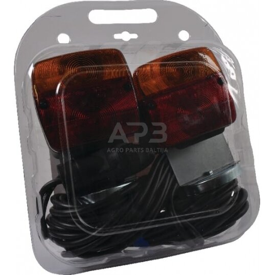 Priekabos žibintų komplektas su laidu 12V, 12 metrų kabelis Ajba LA97550 1 Priekabos žibintų komplektas su laidu 12V, 12 metrų kabelis Ajba LA97550 1