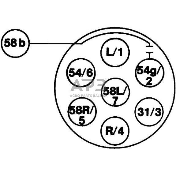 Priekabos rozetė 8 kontaktų Hella 8JB001943011 6 Priekabos rozetė 8 kontaktų Hella 8JB001943011 6