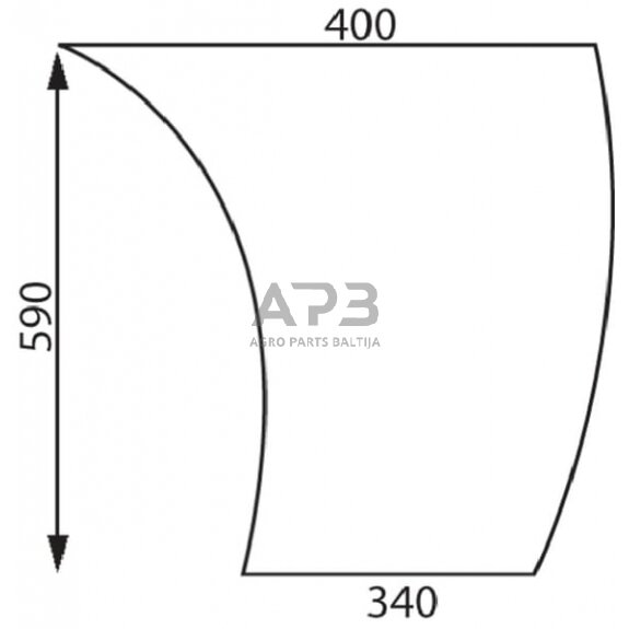 Priekinis kabinos stiklas apatinis D6936T Priekinis kabinos stiklas apatinis D6936T