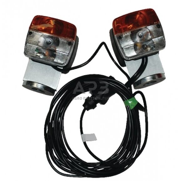 Priekabos žibintų komplektas su laidu 12V, 7,5 metro kabelis, 2,5 metro Ajba LA87976 Priekabos žibintų komplektas su laidu 12V, 7,5 metro kabelis, 2,5 metro Ajba LA87976