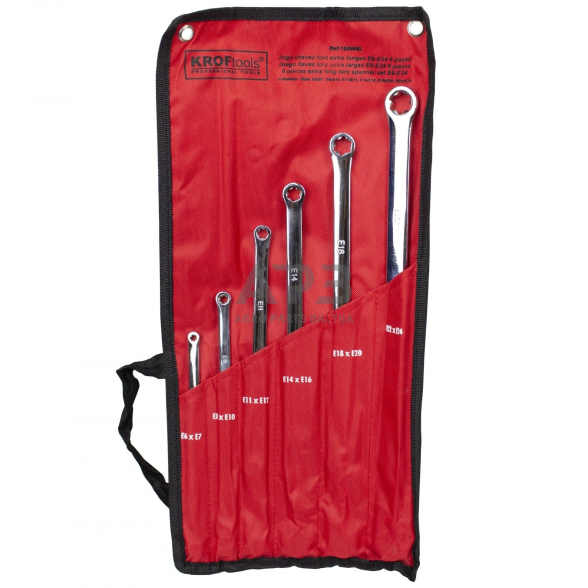 Prailgintų veržliarakčių E-torx galais rinkinys (6vnt) E6-E24 Prailgintų veržliarakčių E-torx galais rinkinys (6vnt) E6-E24