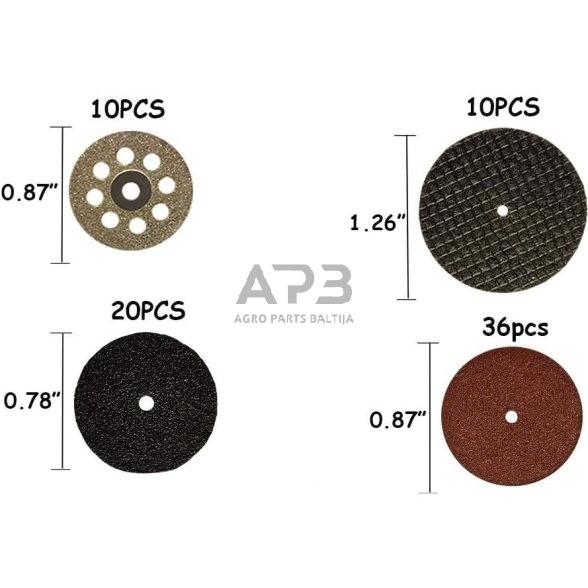 Priedų rinkinys 88vnt. universaliam mini šlifuokliui lanksčiu velenu 2 Priedų rinkinys 88vnt. universaliam mini šlifuokliui lanksčiu velenu 2