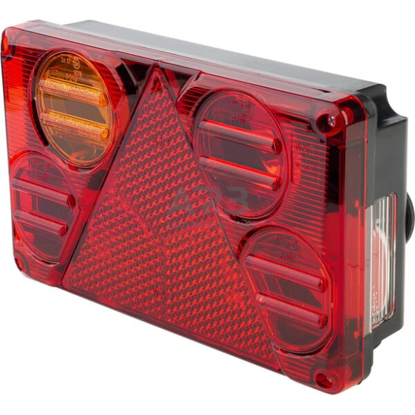 Priekabos galinis žibintas LH, 12/24V, 232x142mm, Waś 1400300387 Priekabos galinis žibintas LH, 12/24V, 232x142mm, Waś 1400300387