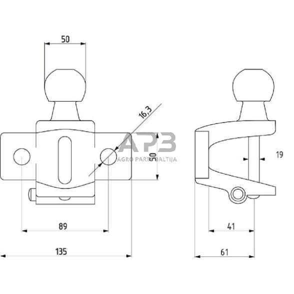 Priekabos kablys rutulinis Z991944 1 Priekabos kablys rutulinis Z991944 1
