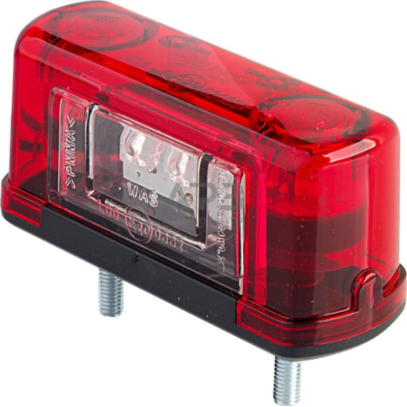 Priekabos numerio apšvietimo žibintas 12/24V, 125x145mm, Waś 1400300451 Priekabos numerio apšvietimo žibintas 12/24V, 125x145mm, Waś 1400300451