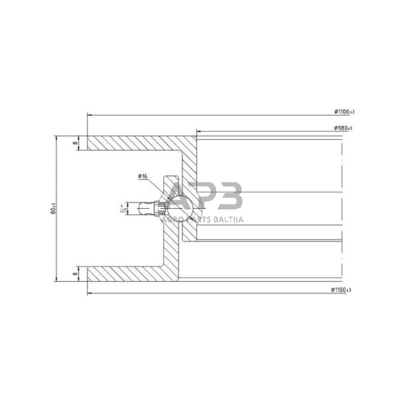Priekabos posūkio žiedas 12897030100610M1 1 Priekabos posūkio žiedas 12897030100610M1 1