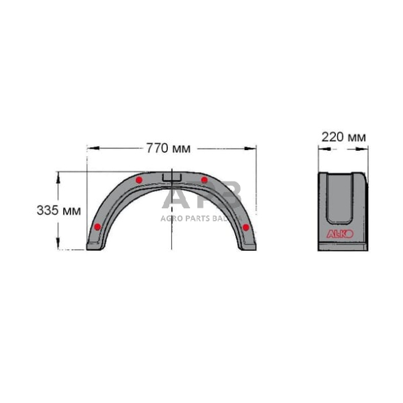 Priekabos purvasaugis AL-KO PVC E2275, 245821 2 Priekabos purvasaugis AL-KO PVC E2275, 245821 2