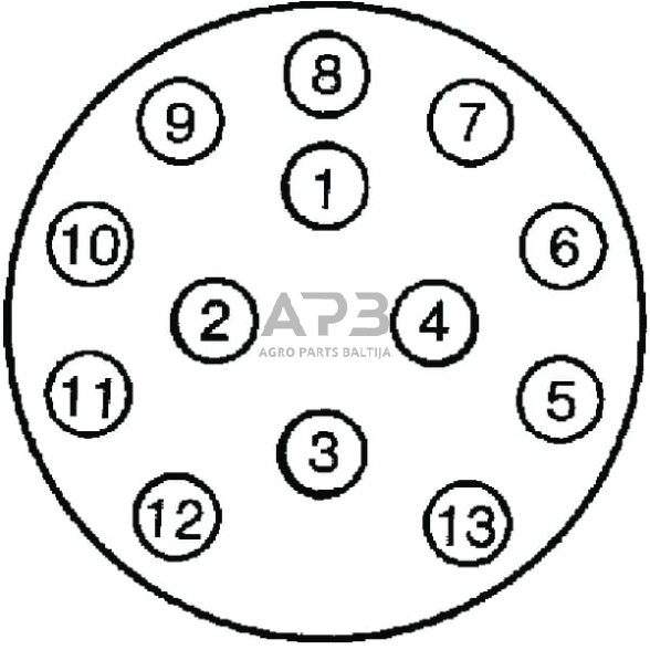 Priekabos rozetė 13 kontaktų LA403019 1 Priekabos rozetė 13 kontaktų LA403019 1