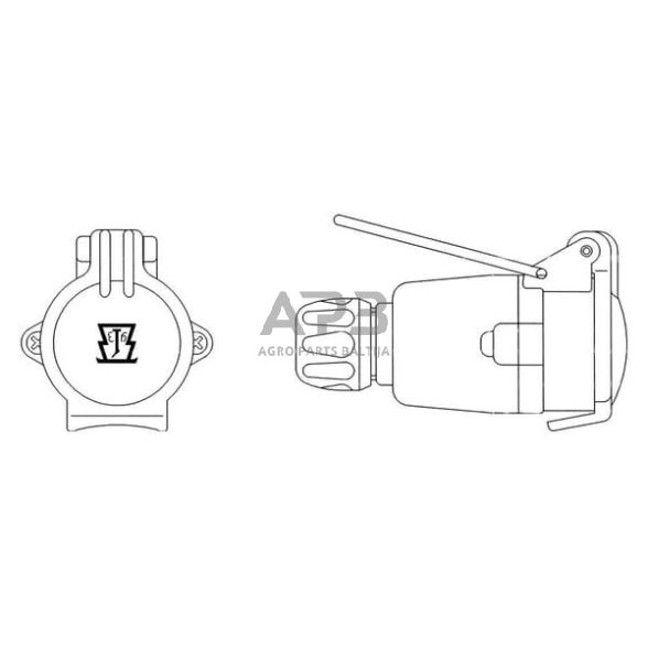 Priekabos rozetė 7 kontaktų ERICH JAEGER 301006JAE 3 Priekabos rozetė 7 kontaktų ERICH JAEGER 301006JAE 3