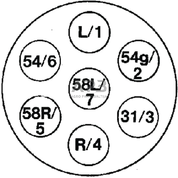 Priekabos rozetė 7 kontaktų Hella 8JB001943003 2 Priekabos rozetė 7 kontaktų Hella 8JB001943003 2