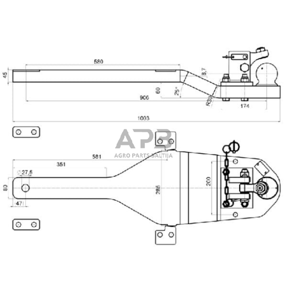 Priekabos sukabinimas su plokšte K80 Scharmüller 009603850A17 3 Priekabos sukabinimas su plokšte K80 Scharmüller 009603850A17 3