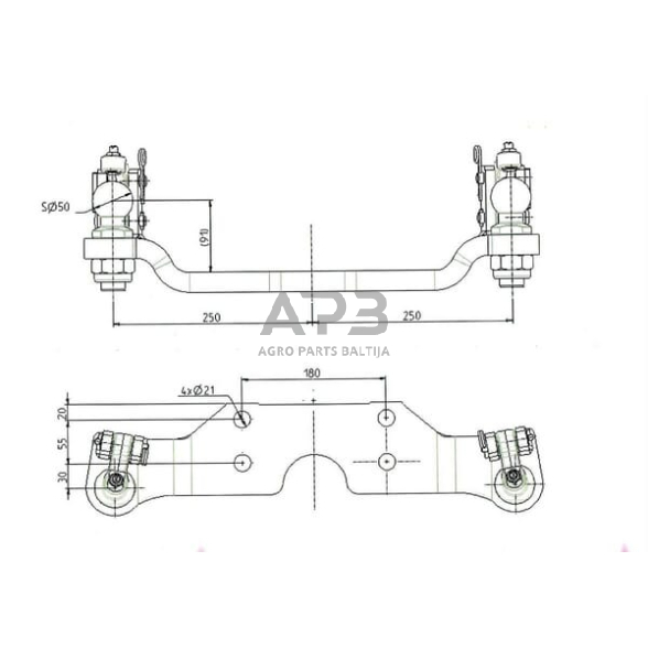 Priekabos sukabinimas su priverstiniu vairavimu Sauermann C90337908 2 Priekabos sukabinimas su priverstiniu vairavimu Sauermann C90337908 2