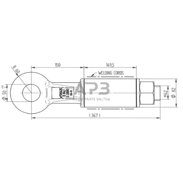 Priekabos sukabinimo kilpa apvali 50mm 30T OTO201 1 Priekabos sukabinimo kilpa apvali 50mm 30T OTO201 1