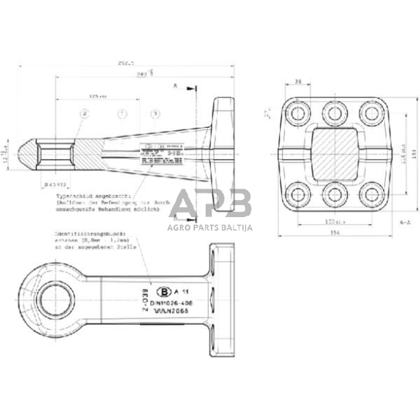 Priekabos sukabinimo kilpa su flanšu Bernhofer Gesenkschmiede 30000802 2 Priekabos sukabinimo kilpa su flanšu Bernhofer Gesenkschmiede 30000802 2