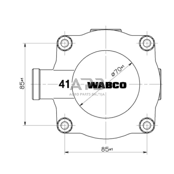Priekabos valdymo vožtuvas Wabco 9730020700 4 Priekabos valdymo vožtuvas Wabco 9730020700 4