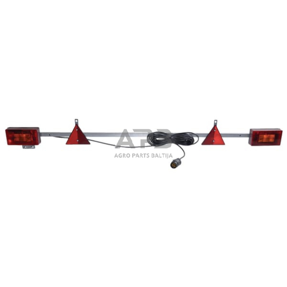 Priekabos žibintų komplektas 12V, 1600,00 mm, 12 metrų kabelis, 7 kontaktų Ajba LA91215