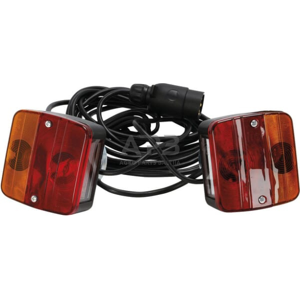 Priekabos žibintų komplektas su laidu 12V, 12 metrų kabelis 489003 Priekabos žibintų komplektas su laidu 12V, 12 metrų kabelis 489003