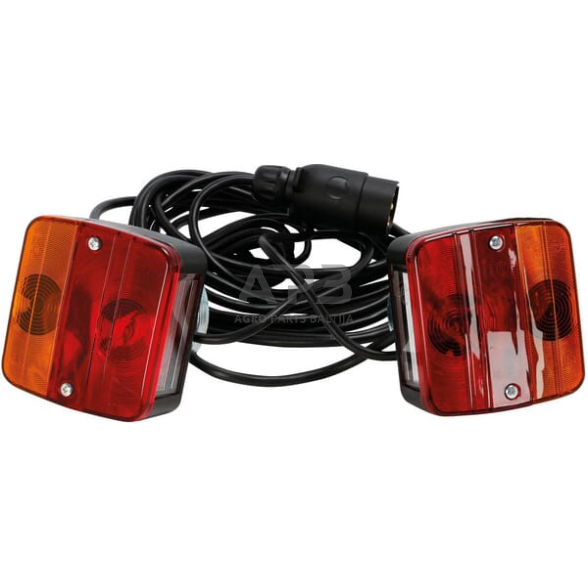 Priekabos žibintų komplektas su laidu 12V, 7,5 metro kabelis, 2,5 metro kabelis, 483368 Priekabos žibintų komplektas su laidu 12V, 7,5 metro kabelis, 2,5 metro kabelis, 483368