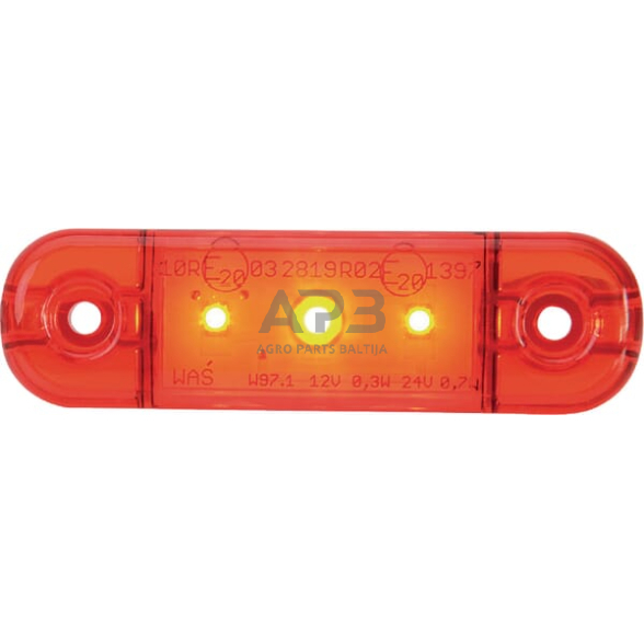 Priekabos žymeklio LED lemputė 12/24V, 84x24mm, Waś 1400300709 1 Priekabos žymeklio LED lemputė 12/24V, 84x24mm, Waś 1400300709 1