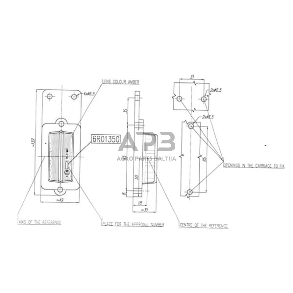Priekabos žymeklio lemputė 12/24V, 137x30x49mm, Waś 1400698120 2 Priekabos žymeklio lemputė 12/24V, 137x30x49mm, Waś 1400698120 2